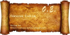 Oancsa Eutim névjegykártya
